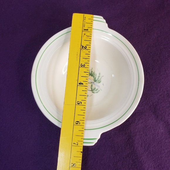 2 Vtg Steubenville "Sandra" Soup/Cereal Bowls USA Sailboat Palm Trees Art Deco - Picture 7 of 7